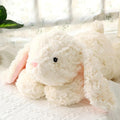 Large Weighted Rabbit Stuffed Animal 27.5" 5Lbs, Sturdy and Fluffy Beige Rabbit Plush Toy for Adutls Cuddle, Cute Plushy Hugging Pillow Toy for Adutls