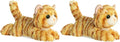 Aurora® Adorable Mini Flopsie™ Ginger Cat™ Stuffed Animal - Mini Companions Ready for Playful Adventures - for Kids All Ages, Toddlers, Adults, and Families - Orange 8 Inches (Pack of 2)
