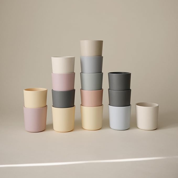 mushie Dinnerware Cups For Kids | Made in Denmark, Set of 2 (Twilight Blue)