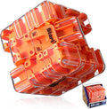 1 Sets Large Labyrinth 3D Maze Cube Puzzle Maze Game Gravity 3D Puzzle Cube Brain Teaser Ball Games for Kids Education Sensory Toys Gift for Adults (Classical,Orange)