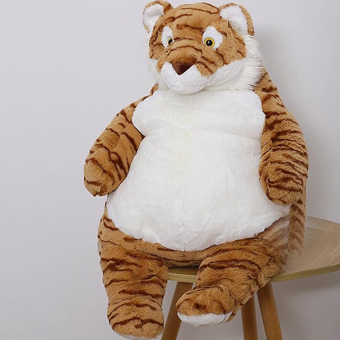 Tiger Weighted Stuffed Animals, 17" 3.5 lbs Weighted Tiger Plush Large Weighted Plush Animal Toy Pillow Gifts for Boys and Girls