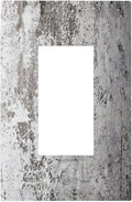 Outlet Covers Gray White Speckled Weathered Concrete Wall 1 Gang Single Rocker Light Switch Cover Plate Decorative GFCI Wallplates Socket Cover Electrical Switch Plate Covers for Bedroom Home