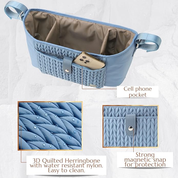 Universal Baby Stroller Organizer,Diaper Caddy Organizer with Adjustable Straps to Fits Nearly Any Strollers | Universal, Adjustable Straps