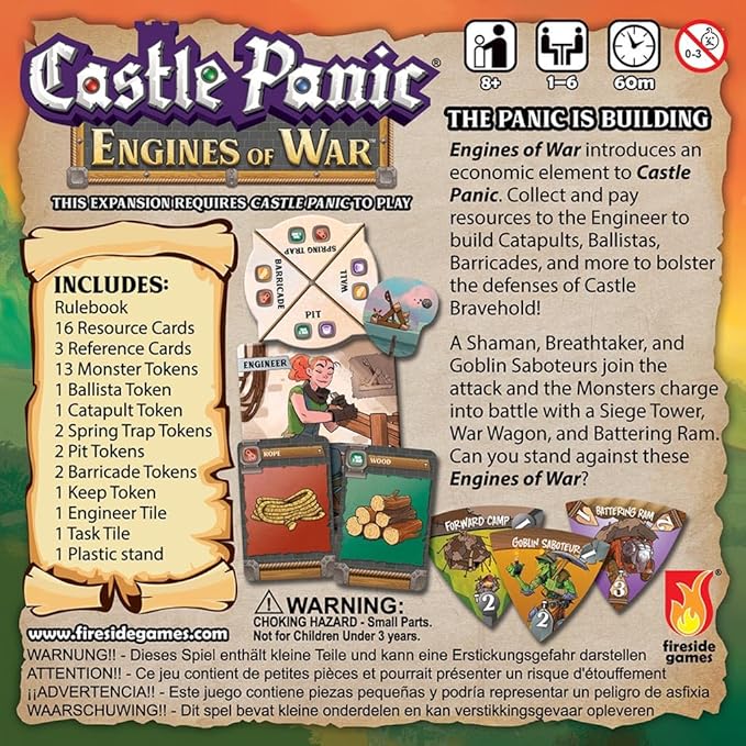 Engines of War ⎸Castle Panic Expansion ⎸Board Game for Adults and Family ⎸Cooperative Board Game ⎸Ages 8+ ⎸for 1 to 6 Players