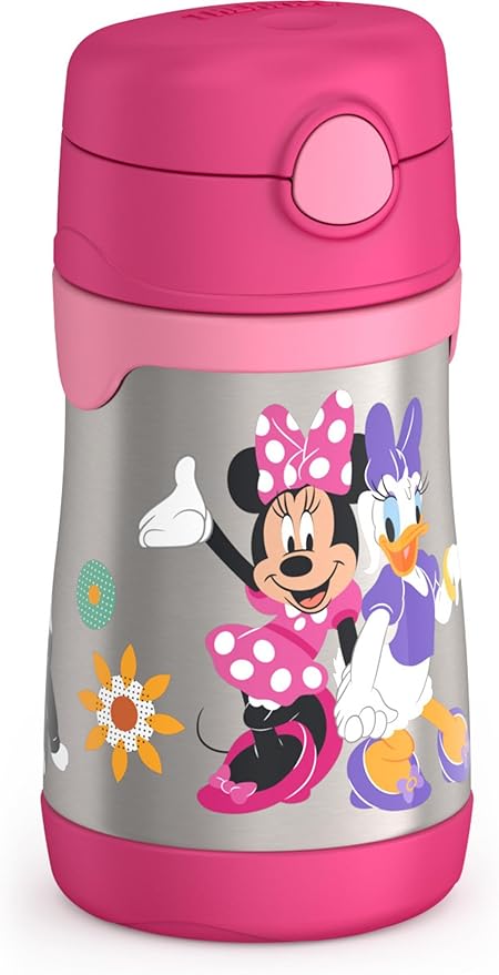 THERMOS Vacuum Insulated Stainless Steel 10oz Straw Bottle, MINNIE MOUSE