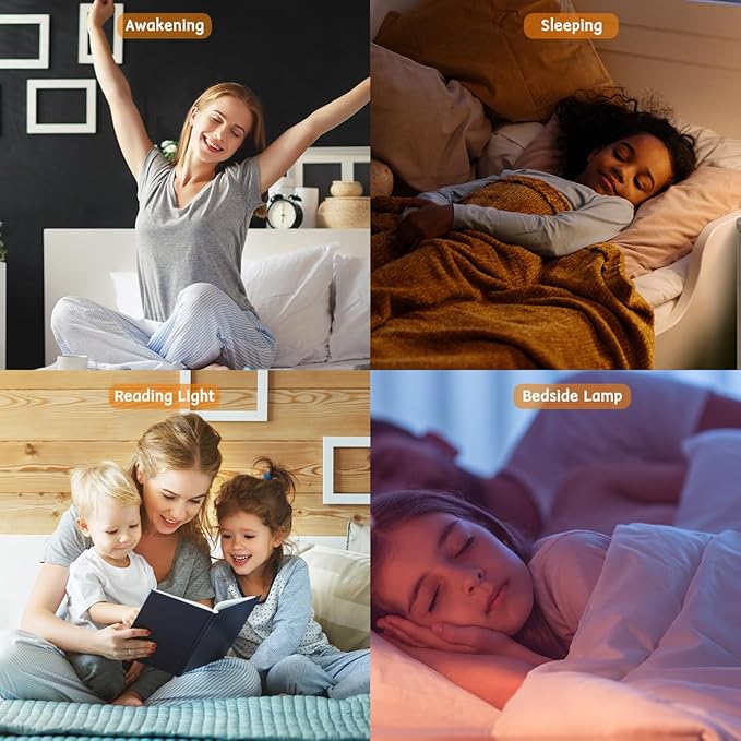 Sunrise Alarm Clock Wake Up Light for Kids Heavy Sleepers Bedroom with Sunrise Sunset Simulation Sleep Aid Dual Alarms Snooze Nightlight Brown Noise sound machine with 25 Nature sounds for Sleeping