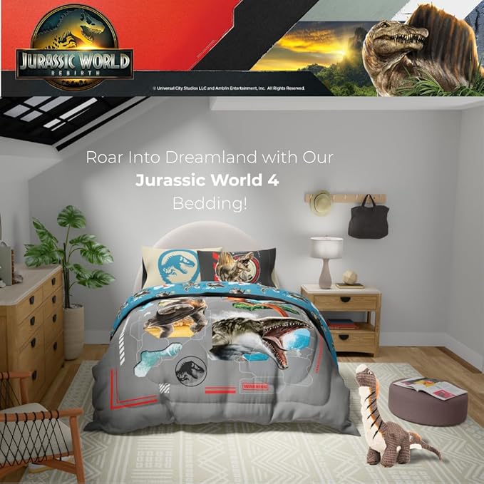 Jurassic World Rebirth Titanosaurus Dinosaur Kids Super Soft Cozy Cuddle Pillow Buddy, (Officially Licensed Product) by Franco