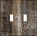 Light Switch Cover Plate Tan Brown Rustic Abstract Wood Vintage Wooden 2 Gang Double Toggle Decorative Switch Plates Plug Cover Wall Plates Electrical Faceplate for Farmhouse Home Decor