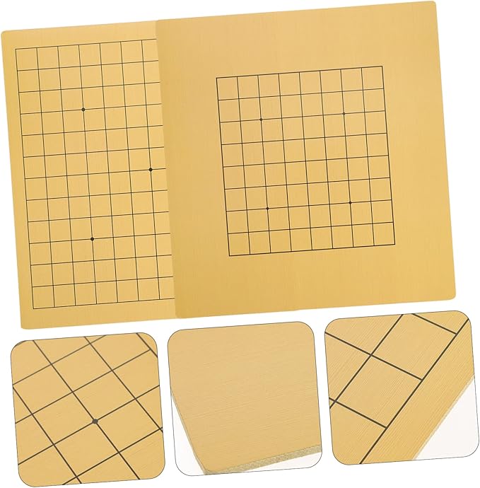 Vaguelly 2pcs Wooden Go Chessboard Portable Folding Chessboard for Boy Game Board