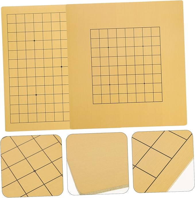 SUPVOX 2Pcs Folding Wooden Go Chess for Portable and for Travel and Home Use Easy to Store for Educational Play