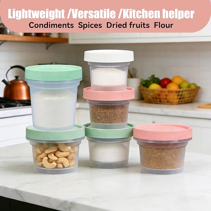 ASEVAT 12 Pack 6.67 oz Food Storage Containers with Twist Lids – Leakproof BPA-Free Soup Containers, Microwave/Dishwasher Safe Freezer Containers for Meal Prep, Leftovers & Takeout