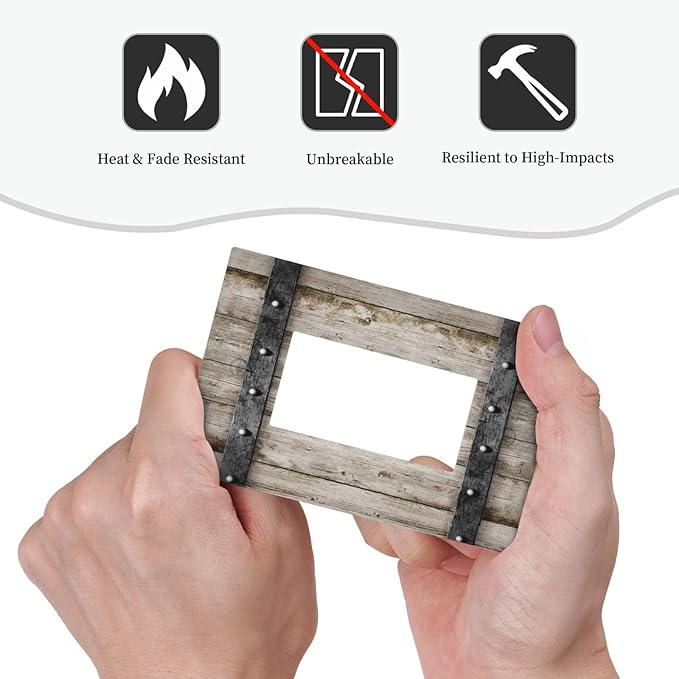 1 Gang Single Decorator/Rocker GFCI Outlet Wall Plate Light Switch Cover Plate Western Barn Door Wood Wooden Cabin Country Retro Electrical Device Face Plug Plate for Dimmers, Receptacle, USB Outlet