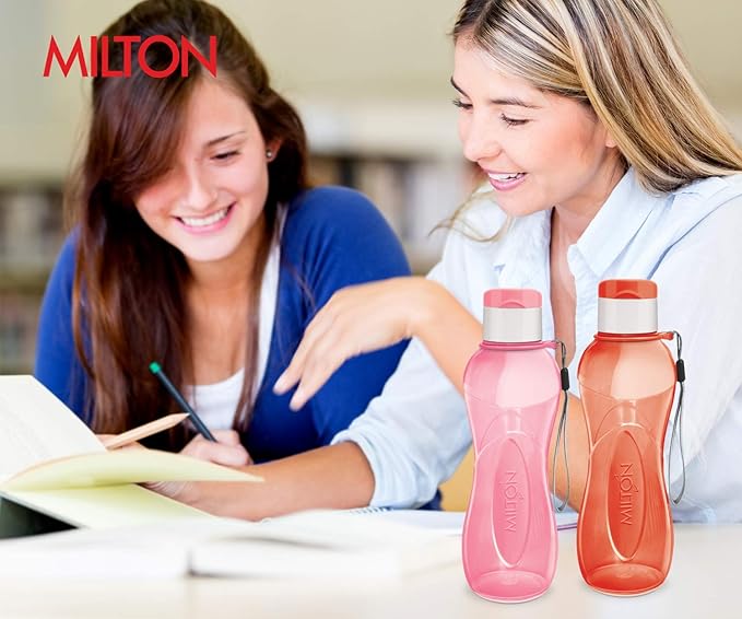 MILTON Sports Water Bottle Kids Reusable Leak-proof 25 oz 56 Set Plastic Wide Mouth Large Big Drink Bottle BPA & Leak Free With Handle Strap Carrier For Cycling Camping Hiking Gym Yoga