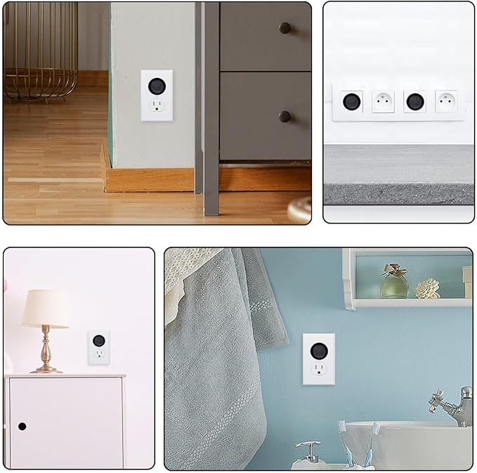 24 Packs Outlet Covers Baby Child Proofing, Pure Black 2-Prong Power Wall Plate Safety Receptacle Cover, Socket Protection Cap for Home, Kids Room, Bedroom