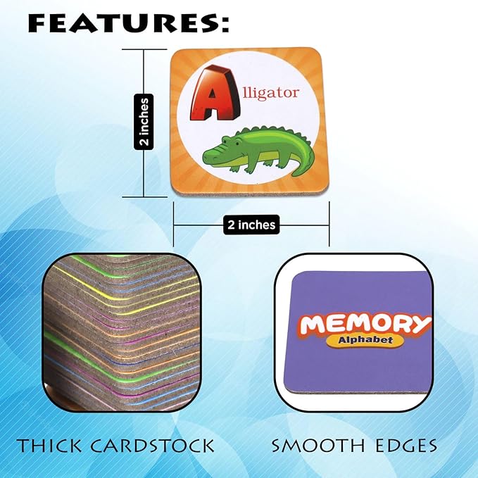 Point Games Memory Game for Kids, Matching Card Games, Flash Cards - Educational Toys - Preschool Learning - Birthday Gift for Boys & Girls Ages 3+