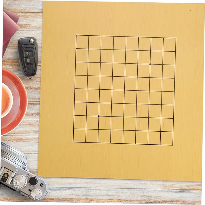 VANZACK 2Pcs Double Sided Folding Go Chessboard for Wooden Travel Chess Board Safe Edges Printing Strategic Board Game Supplies for Learning Fun