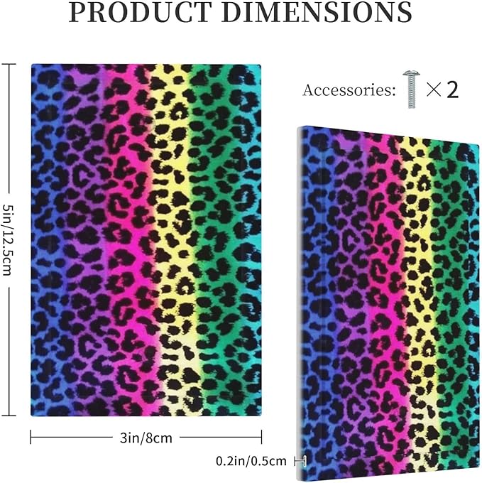 Blank Device Cover Wall Plate, Hot Pink Leopard Print Decorative WallPlate Cover Decor Wallplate, Rainbow Leopard Standard Size 1-Gang Light Switch Cover Plate, Unbreakable Polycarbonate Thermoplastic