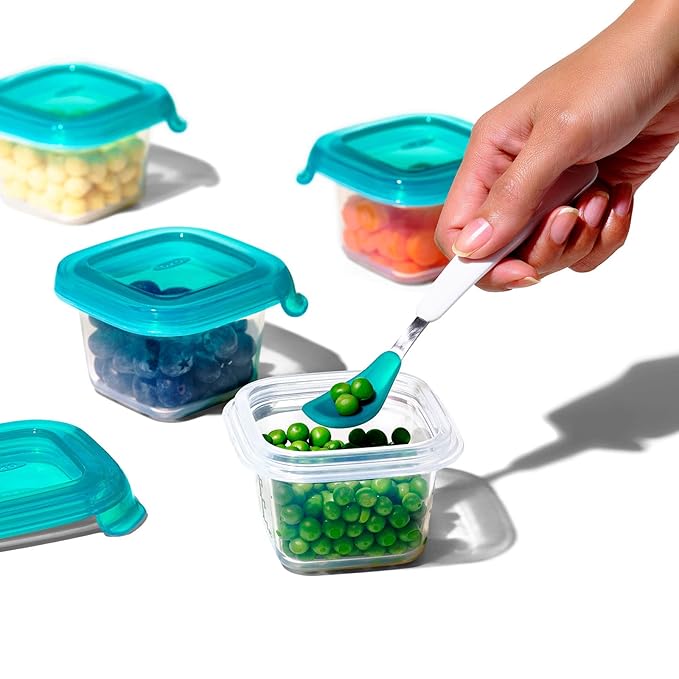 OXO Tot Silicone Baby Food Storage Container, Set of Four, 4oz Containers