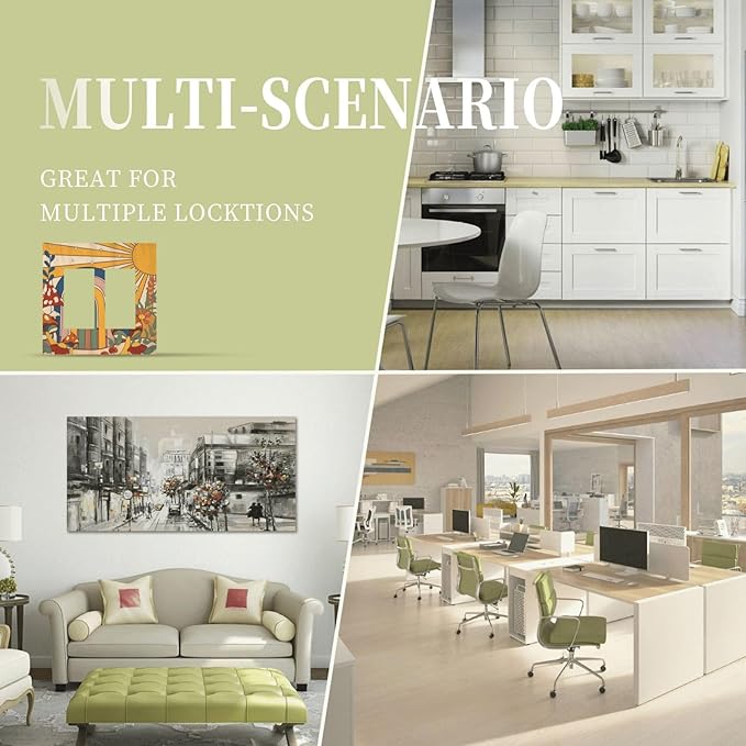 Decorative Outlet Covers Mushroom Hippie Sun Rainbow Vintage Floral Funky Boho 2 Gang Double GFCI Rocker Electrical Wall Panels Light Switch Cover Plate for Bedroom Kids room Decor