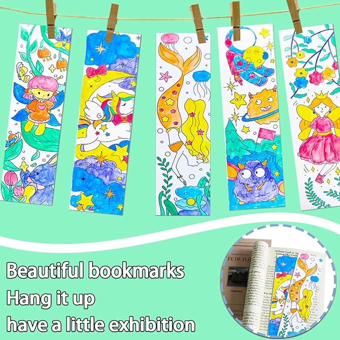JUNQIU 5Pack Water Color Paint Sets for Kids, Paint With Water Books for Kids Ages 4-8, Pocket Watercolor Painting Book, Arts and Crafts Kit Easter Basket Stuffers For Girls Boys