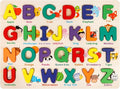 Alphabet Puzzle Wooden Puzzles for Toddlers, ABC Shape Learning Toddler Toys with Board & Letter Blocks, Preschool Educational Toys for Girls Boys, Pattern Alphabet