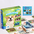 72 (36 Pairs) Spanish English Bilingual Animal Memory Matching Game with Reusable Custiomizable Cards,Instruction Language Learning Games for ESL and Language Immersion for Teens.