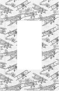 Vintage Biplane Single Rocker Switch Cover - 1-Gang Standard US Size Aviation Blueprint Grid Light Switch Covers, Retro Pilot Dream for Boys Room