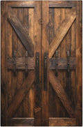 Decorative Light Switch Cover Plate Retro Brown Wood Barndoor 1 Gang No Device Single Blank Outlet Covers Wall Plates for Electrical Outlets Faceplate for Farmhouse Home Decor