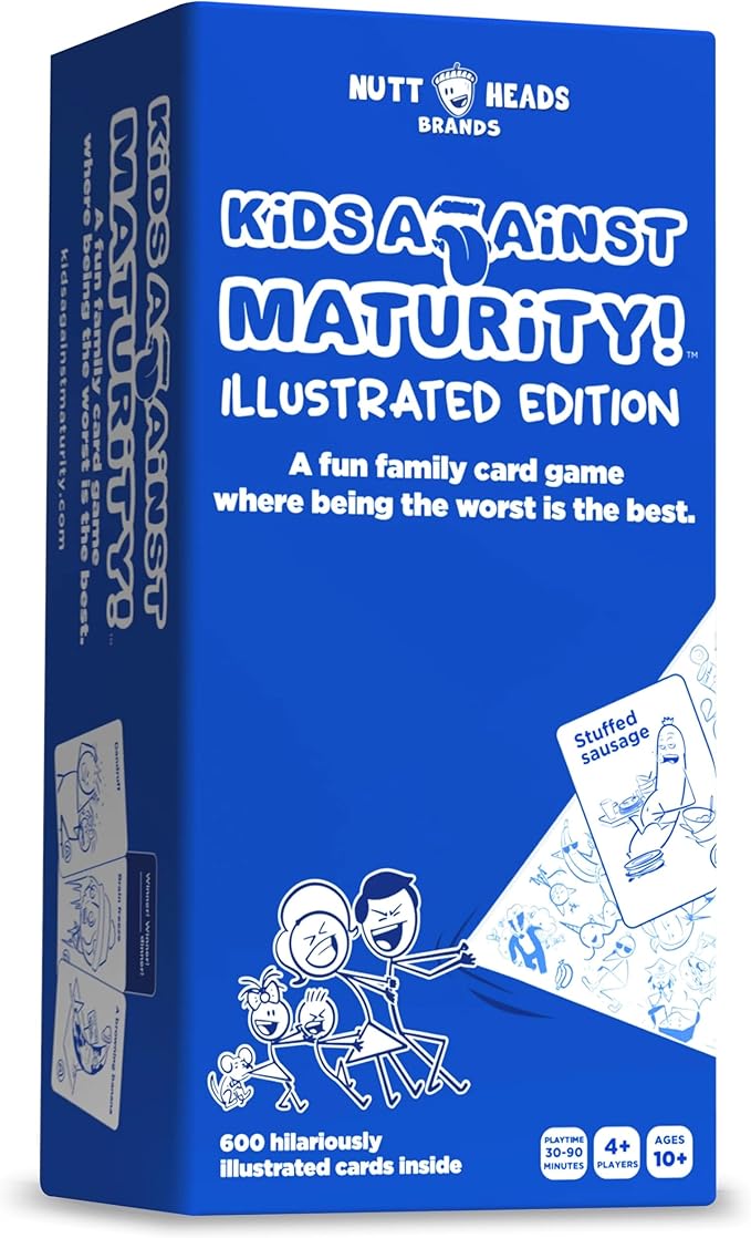 Kids Against Maturity: Funny Family Card Game for Kids & Adults | Hilarious Party Game for Family Game Night | Fun Family Game for Kids Ages 10+, Teens & Parents | 600 Cards