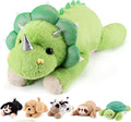 gnomantic Triceratops Weighted Stuffed Animals - 28 Inch 5.0 Pounds Weighted Plushies Dinosaur Stuffed Animal - Large Dino Plush Pillow - Cute Plush Toy Gifts for Kids & Adults (28" 5.0 lbs)