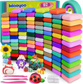 Ixiaoyoo Air Dry Clay for Kids, 92 Colors Magic Modeling Clay, Children's DIY Model Arts & Crafts Kit, Soft & Non-Sticky, Birthday & Christmas Toy Gift for 3-12 Years Old Girls & Boys Kids