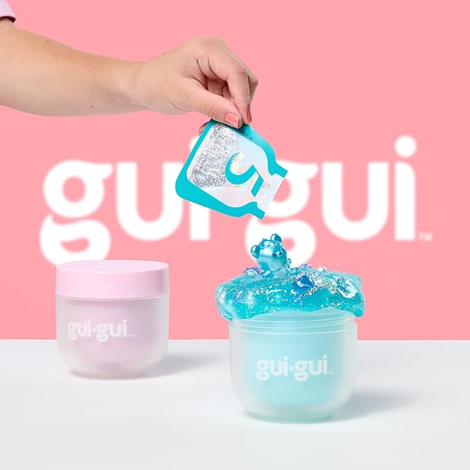 GUI GUI Slime Kit for Kids - Scented Shimmer Deluxe Duo Pack, Iridescent Slime for Kids, 5 Step DIY Process to Customize Your Ultimate Glow-Up, Resealable and Reusable Container, ASMR Experience