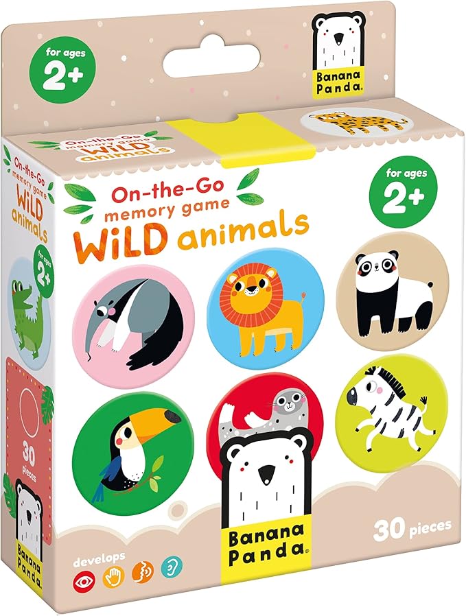 On-The-Go Memory Game Wild Animals 2+ Toddler Game