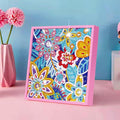 ZUYUSUT Flower Diamond Art Painting Kits for Kids with Wooden Frame Girls Art Crafts Rhinestone Gem by Number Kits Birthday