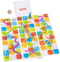 Goki 56636 XXL Snakes and ladders in a Drop-Down Bucket Traditional Games, Multicoloured