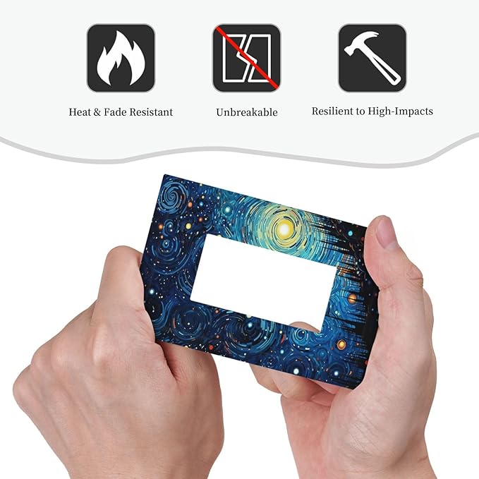 Decorative Outlet Covers Abstract Starry Night Style 1 Gang Single Rocker Light Switch Cover Plate GFCI Wall Plates Electrical Switch Plate Cover for Home living Room Decor