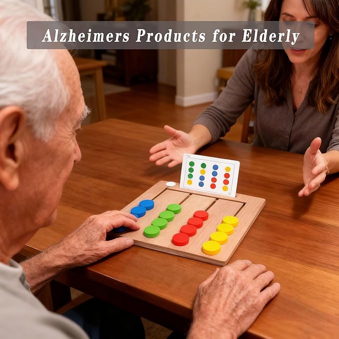 Dementia Games and Activities Kits for Seniors,Wooden Puzzles Gifts to Keep Older Adults Cognitive and Busy,Alzheimers Products for Elderly