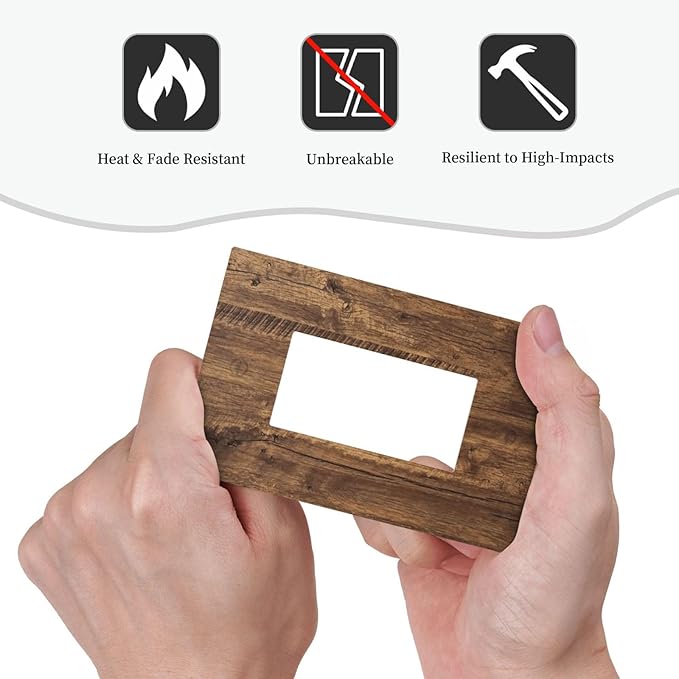 Rustic Old Wood Brown Crack Tree Tumor Print Decorative Outlet Covers 1 Gang Single Rocker Light Switch Cover Plate Wall Plates GFCI Faceplate for Farmhouse Home Decor