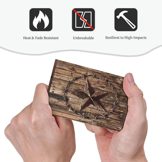 Light Switch Cover Rustic Star Western Cowboy Wood Wall Plate Cover 1 Gang Blank No Device Decorative Outlet Covers Electrical Switchplate for Farmhouse Home Decor