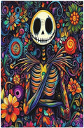 Light Switch Cover Plate Colorful Flowers Abstract Skull 1 Gang No Device Blank Electrical Wall Plates Faceplate Decorative Switch Plate For Home Living Room Decor