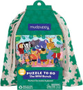 Mudpuppy The Wild Bunch Puzzle to Go from Mudpuppy - 36 Piece Jigsaw Puzzle for Children Ages 3+, Adorable Animal Illustrations, Muslin Bag for On The Go Puzzling Fun!