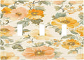 Decorative Light Switch Cover Plate Vintage Floral Pastel Flower Pattern 3 Gang Wall Plate Triple Toggle Switch Plate Covers Electrical Outlet Cover for Bedroom Cabin Decor