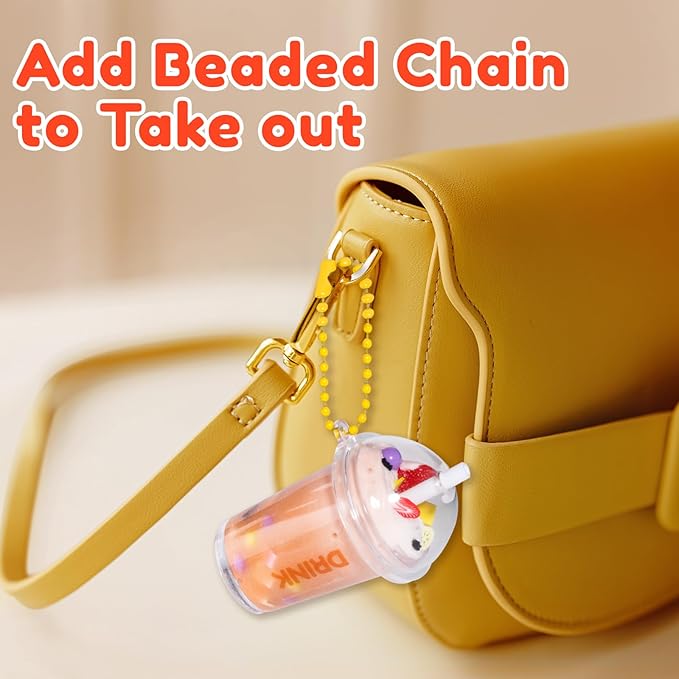 Miniature Cafe & Boba Tea Slime Kit for Kids, 53PCS Mini Dessert Cup Slime Making Kit, Kitchen DIY Pretend Play Food Toys, Party Goodie Bag Stuffers for Girls Ages 4 5 6 7 8 9 10