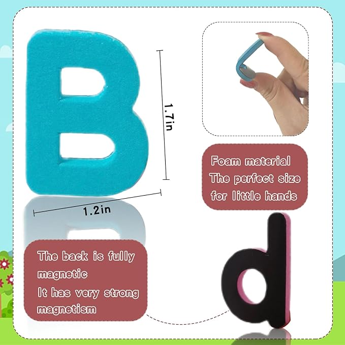 Magnetic Letters and Numbers Set – 263 Pieces Educational Toys for Kids Ages 3+ – Colorful Alphabet Magnets for Whiteboard & Fridge – Preschool Learning Resources Ideal for Homeschool & Classroom