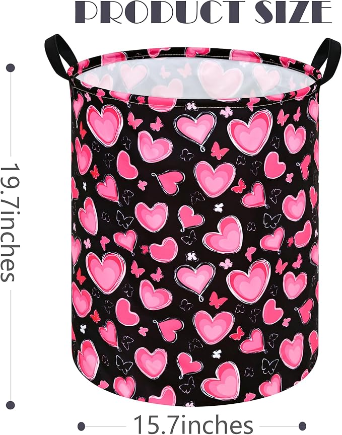 MAIZMZ Girls Storage Basket Kids Hamper Storage Bins Organizer Toy Box Large Canvas Waterproof Laundry Basket for Home/Dorm/Kitchen/Pet/Office/Closet/Shelf/Gift Baskets