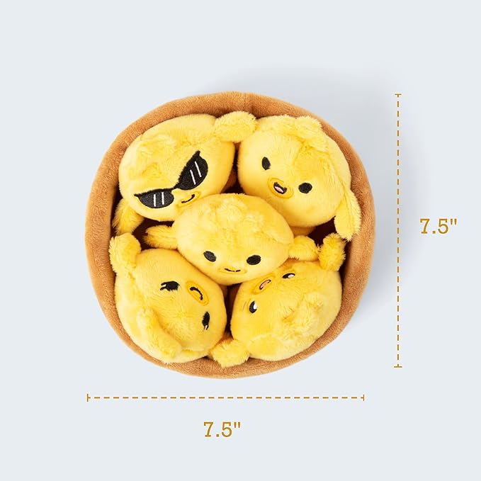 Emotional Support Chickies by Relatable, Cuddly Stuffed Animals and Toys, Squishy Toys and Plushies, Great Gift Ideas for Loved Ones of All Ages, Includes 5 Plushies with Carrying Basket