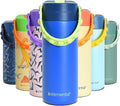Elemental Insulated Kids Water Bottle, Stainless Steel Water Bottle with Straw Lid & Pop-It Handle, Leak-Proof Water Bottles for School, Boys or Girls, Travelling and Sports, 18oz - Night Fall