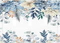 Blue Vine Snowflake Plants Leaves Floral Flowers Decorative Switch Plates 3 Gang Wall Plate Triple Toggle Light Switch Cover Faceplate Electrical Wall Panels for Bedroom Living Room Decor