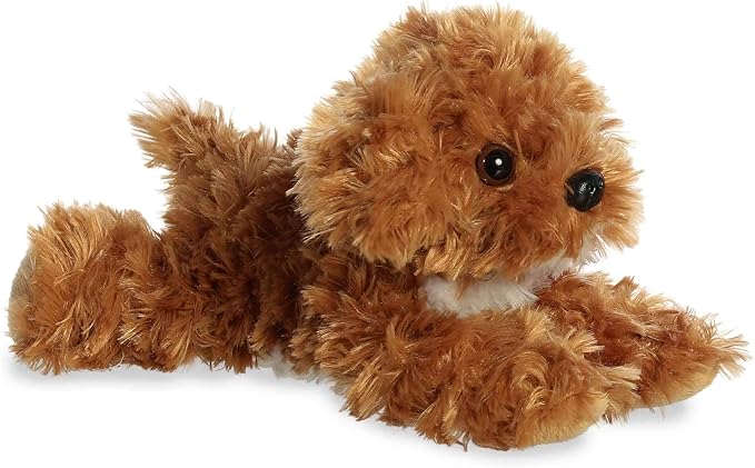 Aurora® Adorable Mini Flopsie™ Chai Cockapoo™ Stuffed Animal - Mini Companions Ready for Playful Adventures - for Kids All Ages, Toddlers, Adults, and Families - Brown 8 Inches