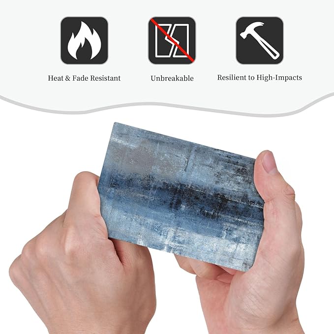 Light Switch Cover Navy Blue Gray Abstract Ink Painting Wall Plate Cover 1 Gang Blank No Device Decorative Outlet Covers Electrical Switchplate for Bathroom Bedroom Decor